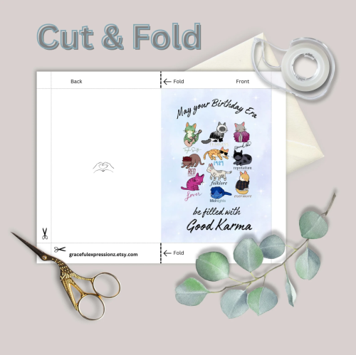 Swift Inspired Karma Birthday Card