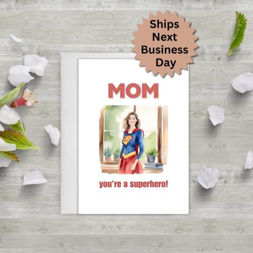 Superhero Mom Card